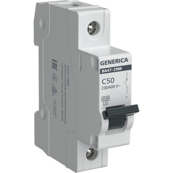 Автоматический выключатель IEK ВА47-29М 1P 50А 4,5кА C GENERICA