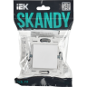 Выключатель 1-клавишный кнопочный IEK SKANDY 10А SK-V14W арктический белый SK-V17-0-10-K01